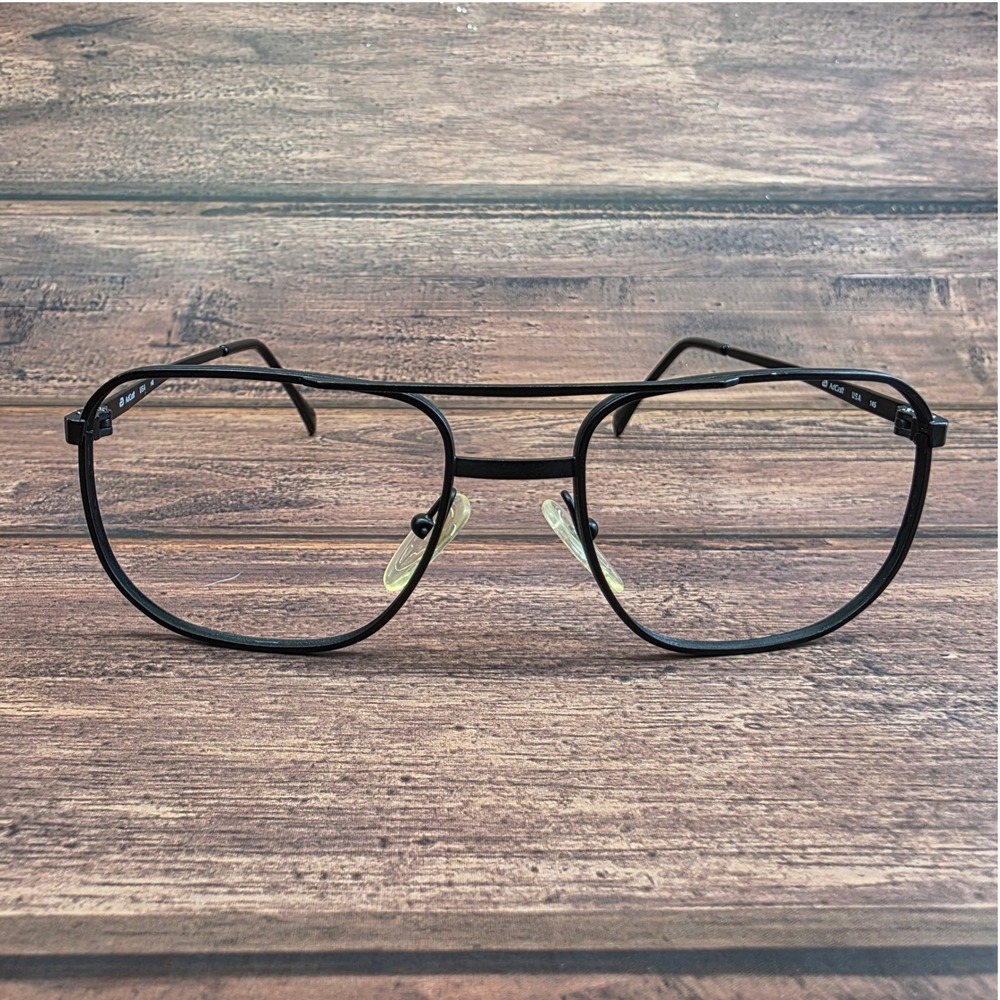 ArtCraft USA 145 Matte Black Aviator Double Bridge Eyeglasses 55-18-145